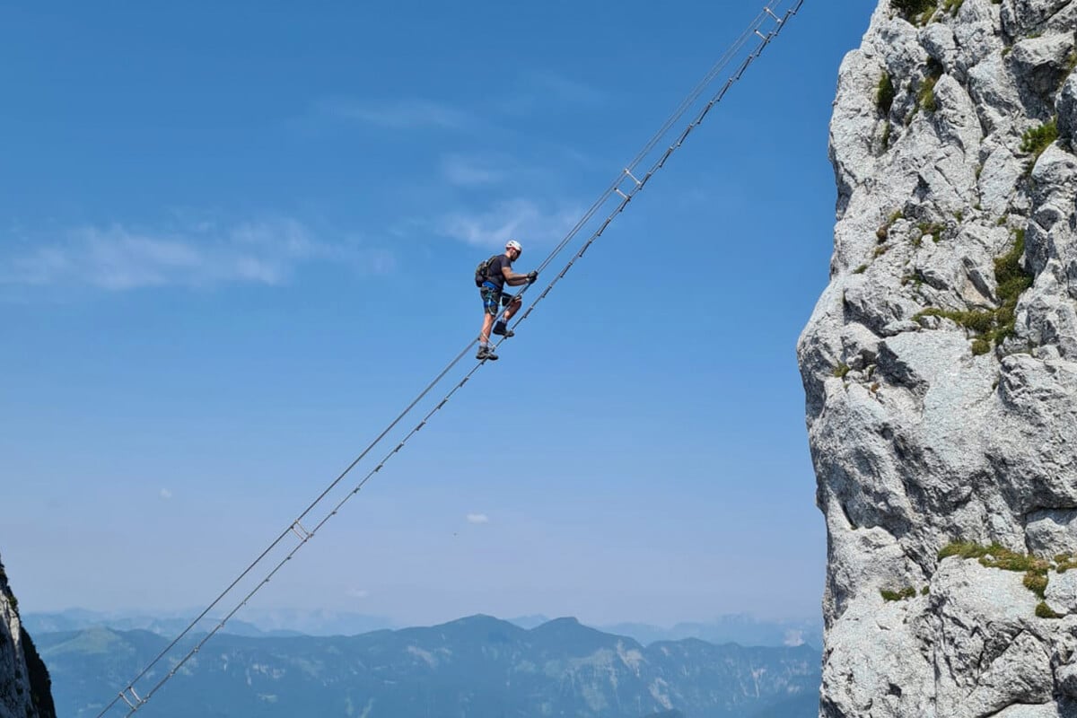 Ferrata Intersport Klettersteig - lanový most